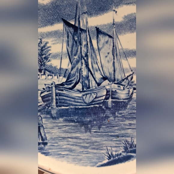 2 Ridgway Ironstone Meadowsweet Blue Plates Staffordshire England. - Picture 4 of 8